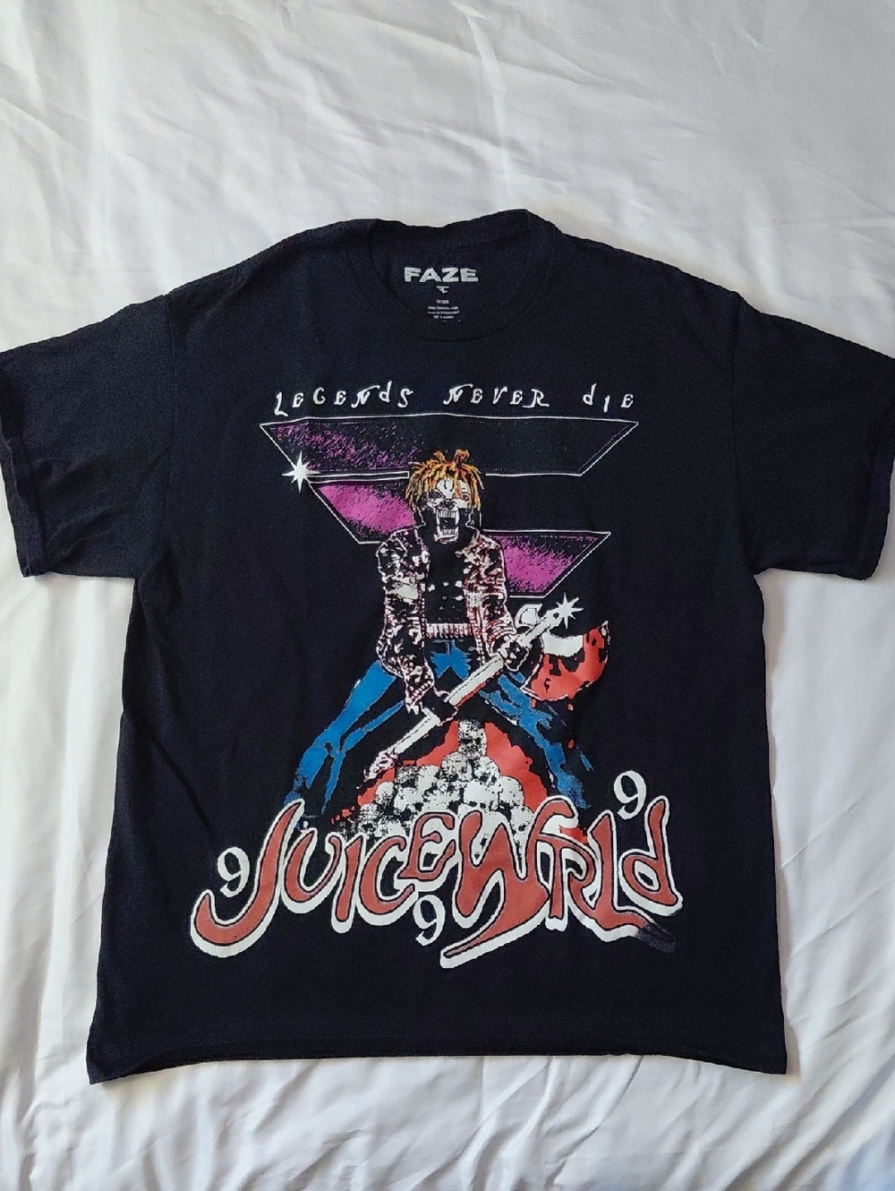 Juice WRLD X FaZe Clan Champion Legends Never Die Tee Mens L